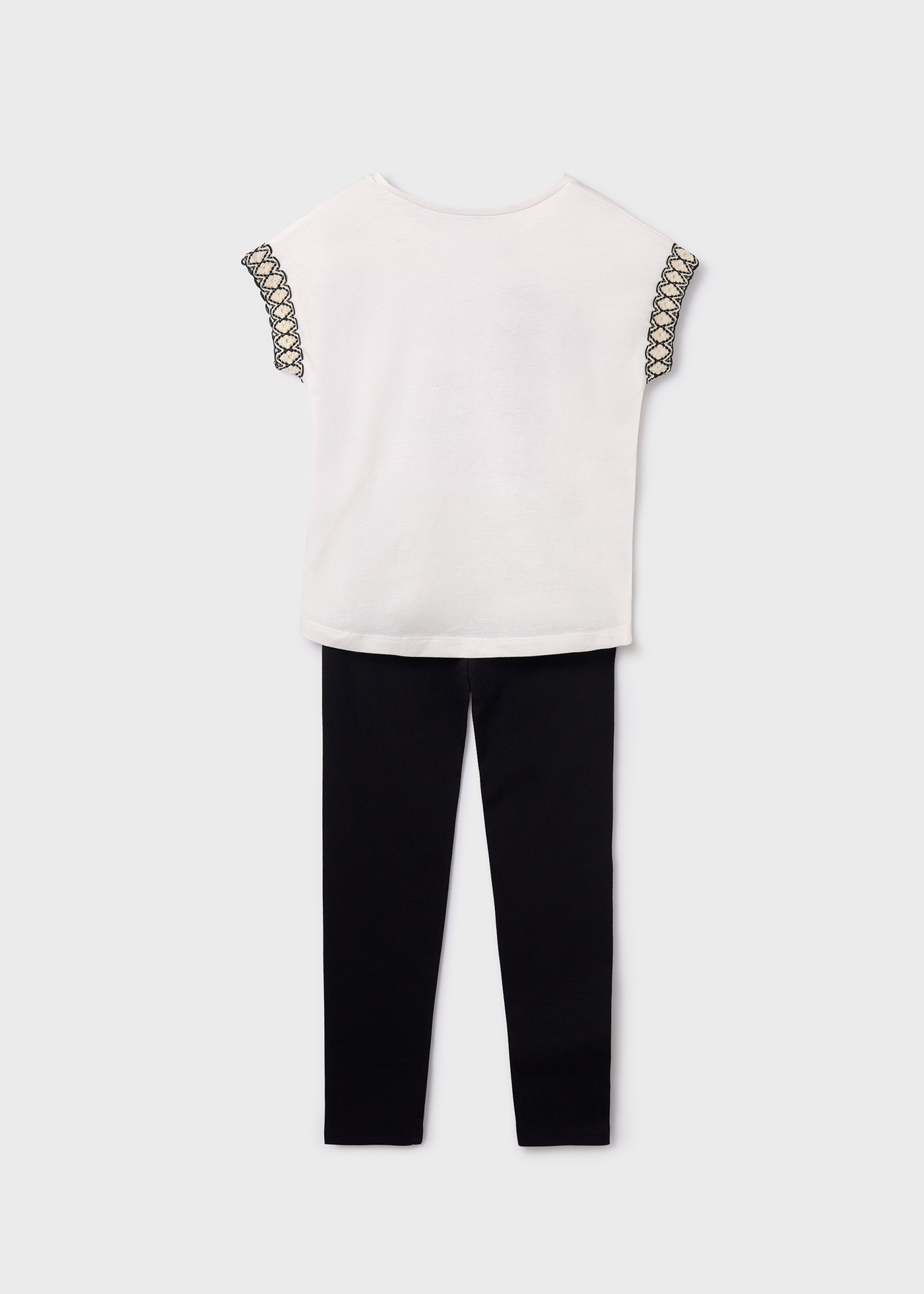 Conjunto de algodão de alta qualidade com duas peças para meninas.
