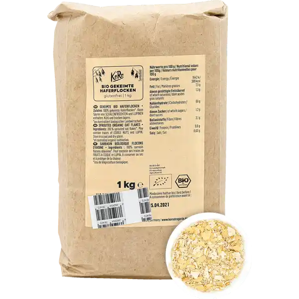 Bio Gekeimte Haferflocken Kleinblatt, glutenfrei