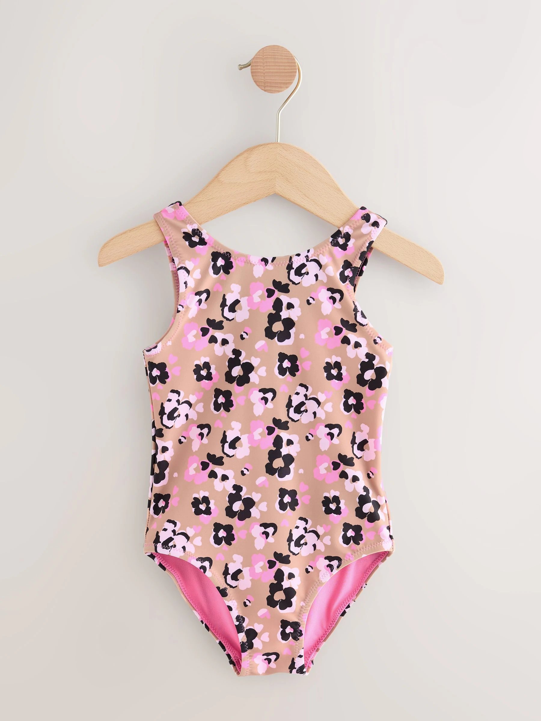 Roze met dierenprint - Badpak (3 mnd-7 jr)