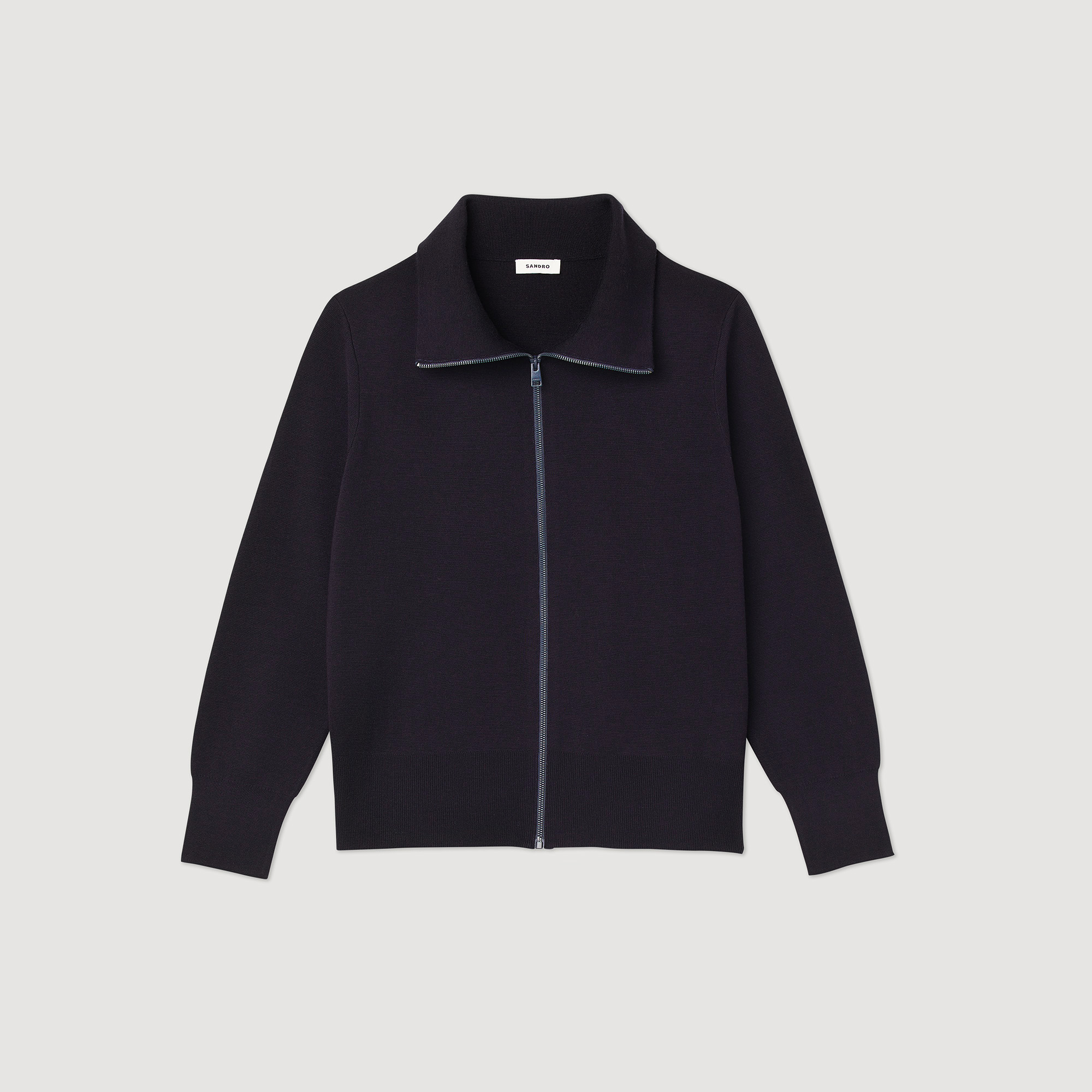 Cardigan zippe en laine