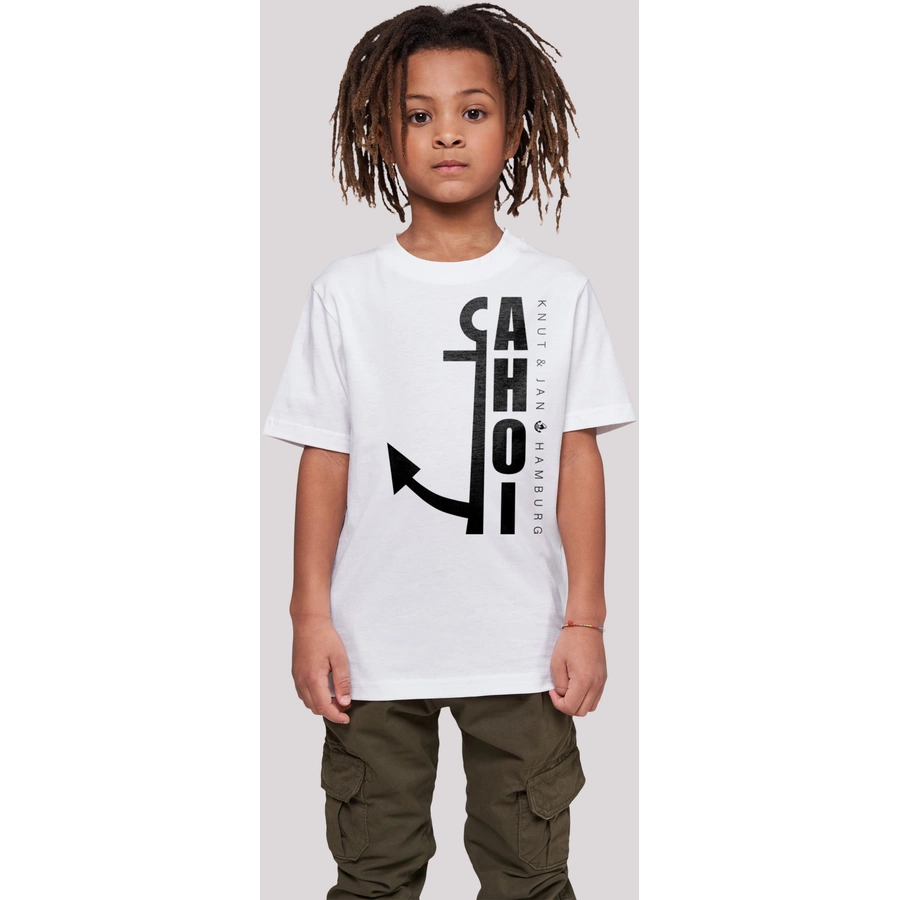 F4NT4STIC T-Shirt Ahoi Anker Crop Knut & Jan Hamburg weiß