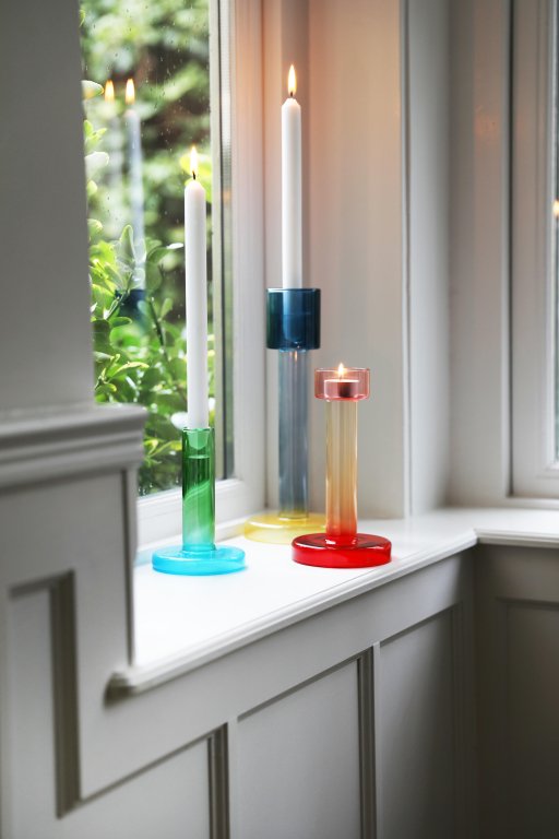 &klevering Bole kandelaar M Blue/Green