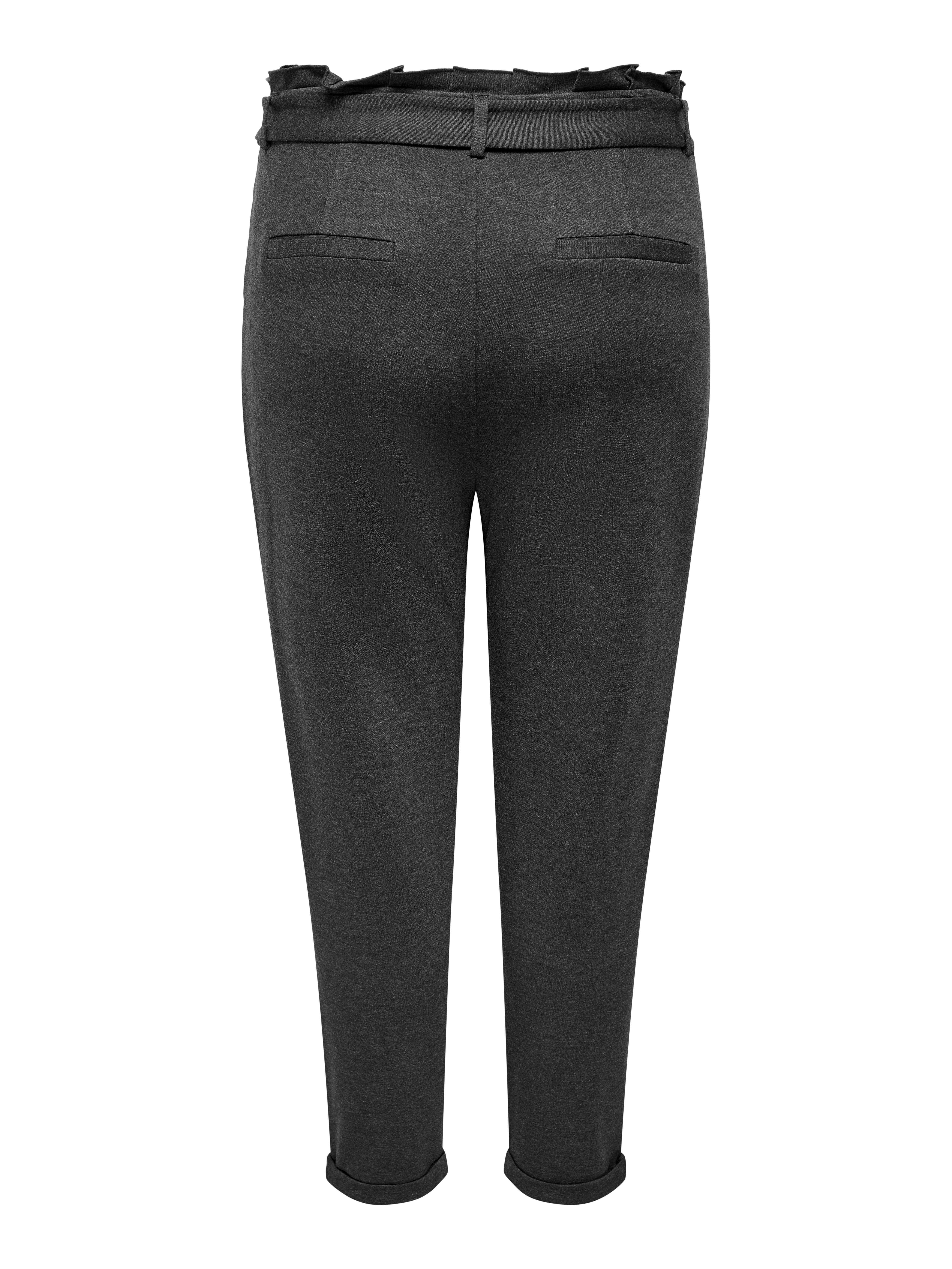 CARGOLDTRASH Komfort Fit Paperbag Hose Dark Grey Melange