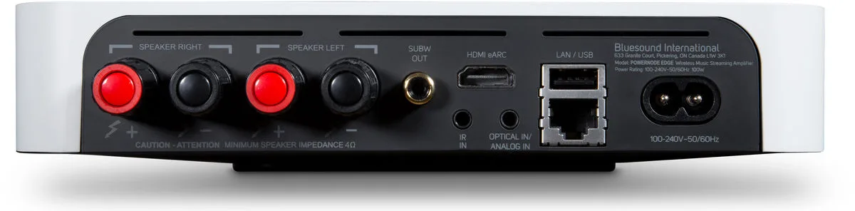 Bluesound Powernode Edge Blanc Amplis hi-fi stéréo