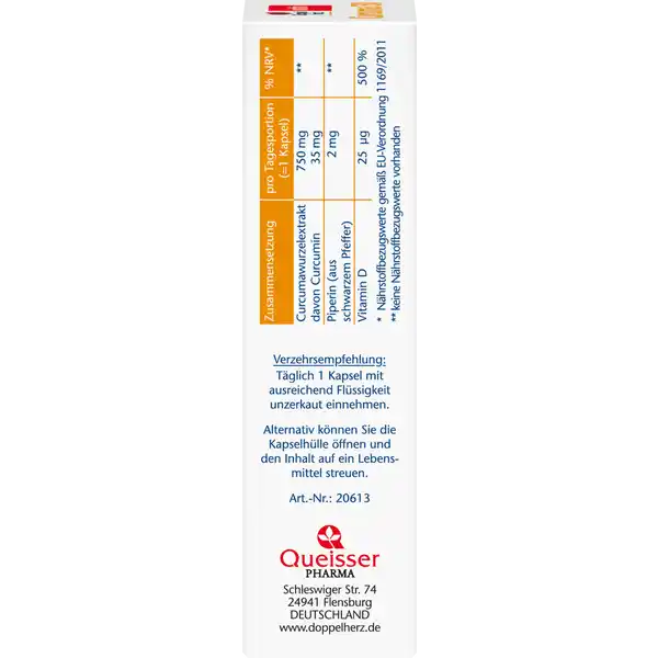 aktiv Curcuma 750 mit Curcumin + Vitamin D3 1000 I.E.