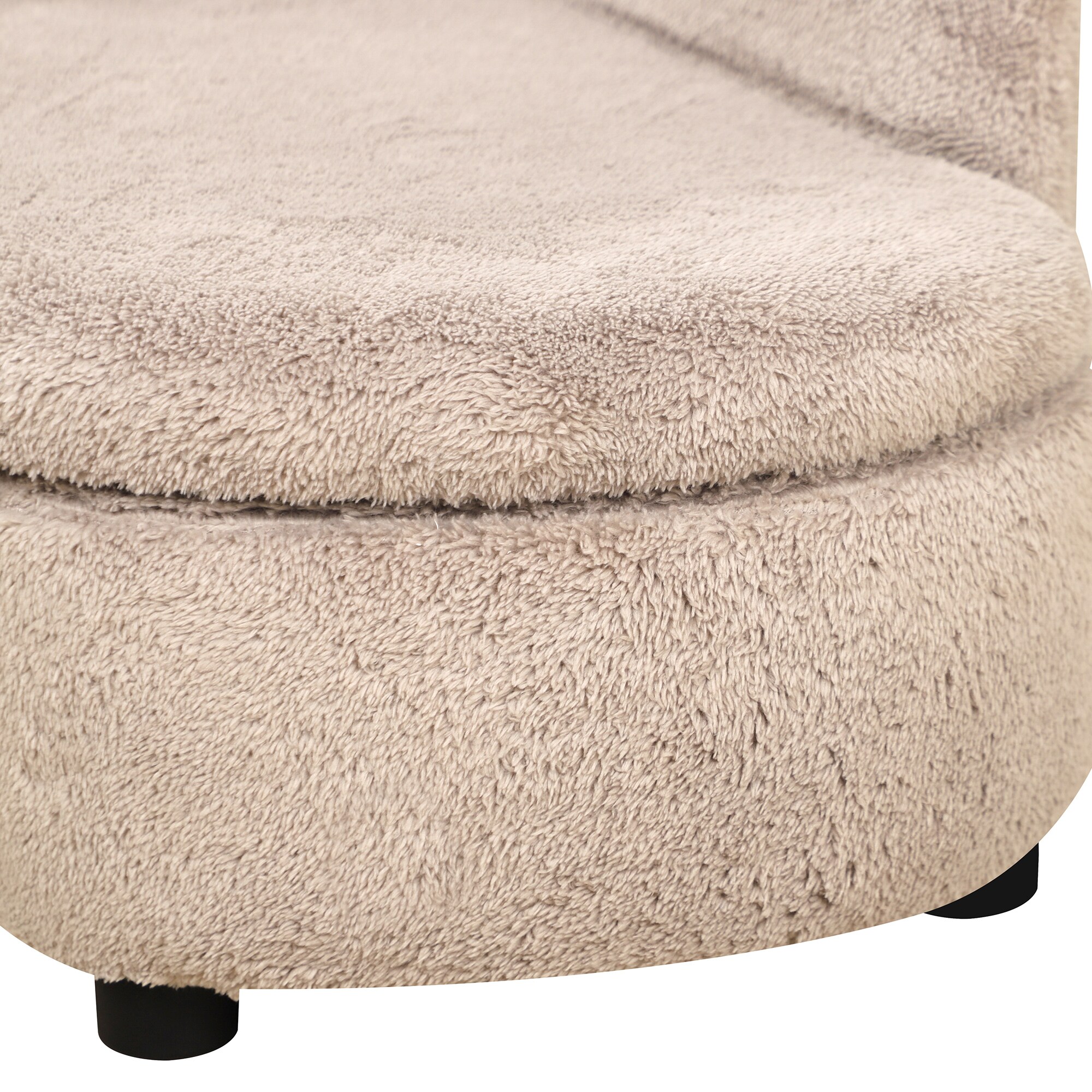 PawHut Hundesofa mit erhöhtem Design beige 80L x 40B x 46H cm