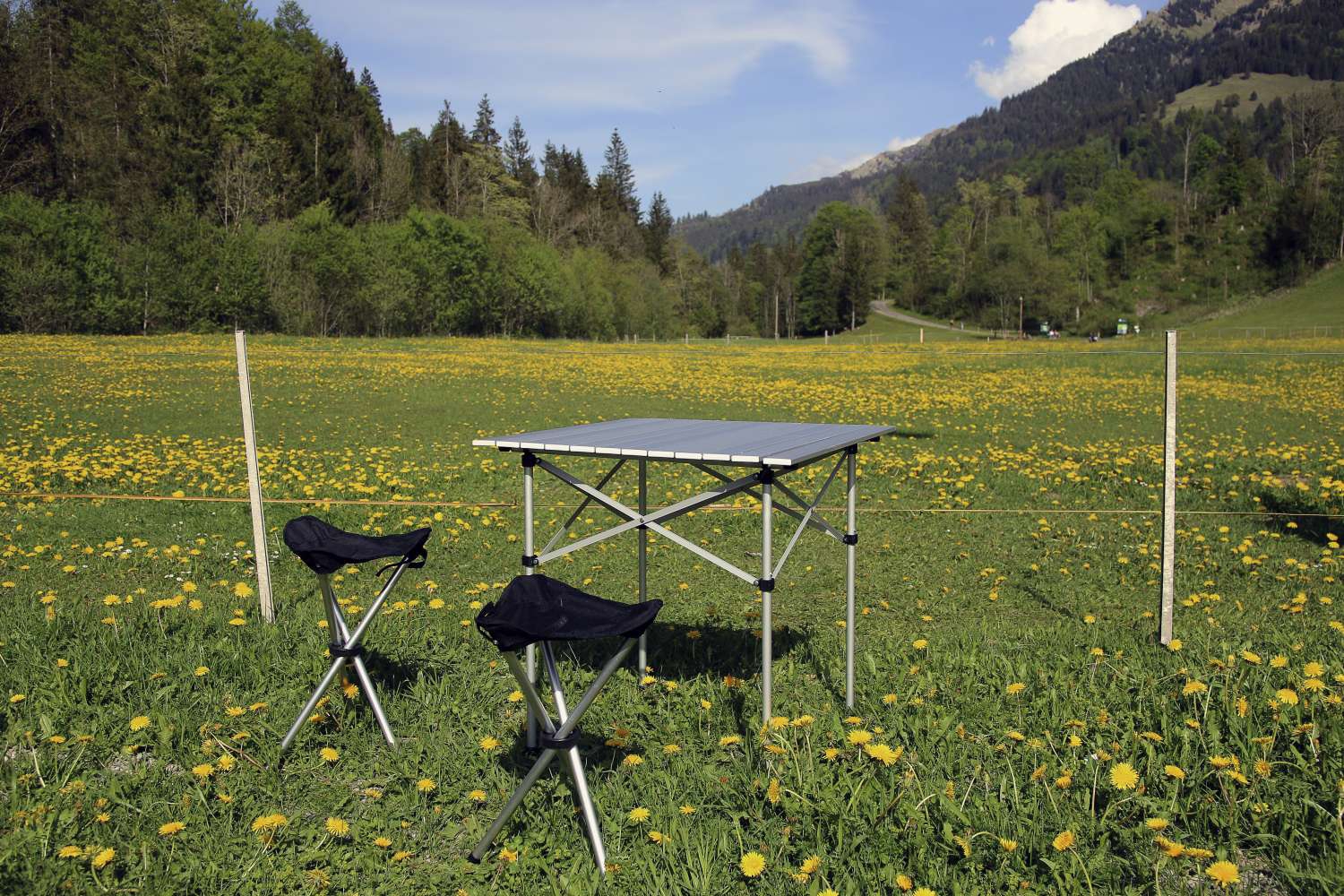 Basic Nature Travelchair Rolltisch klein 70 x 70 cm