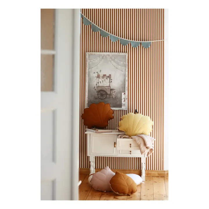 Moi Mili Coussin Coquillage en lin | Caramel