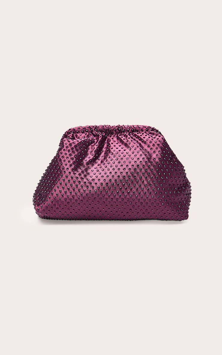Rouge Bordeaux Pochette À Strass Thermocollants