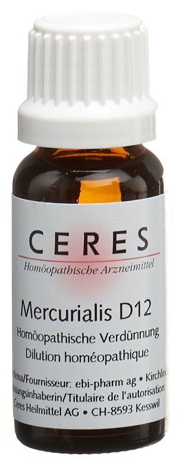CERES Mercurialis 12 D<br>20 ml, Flasche, Dilution, Dilution