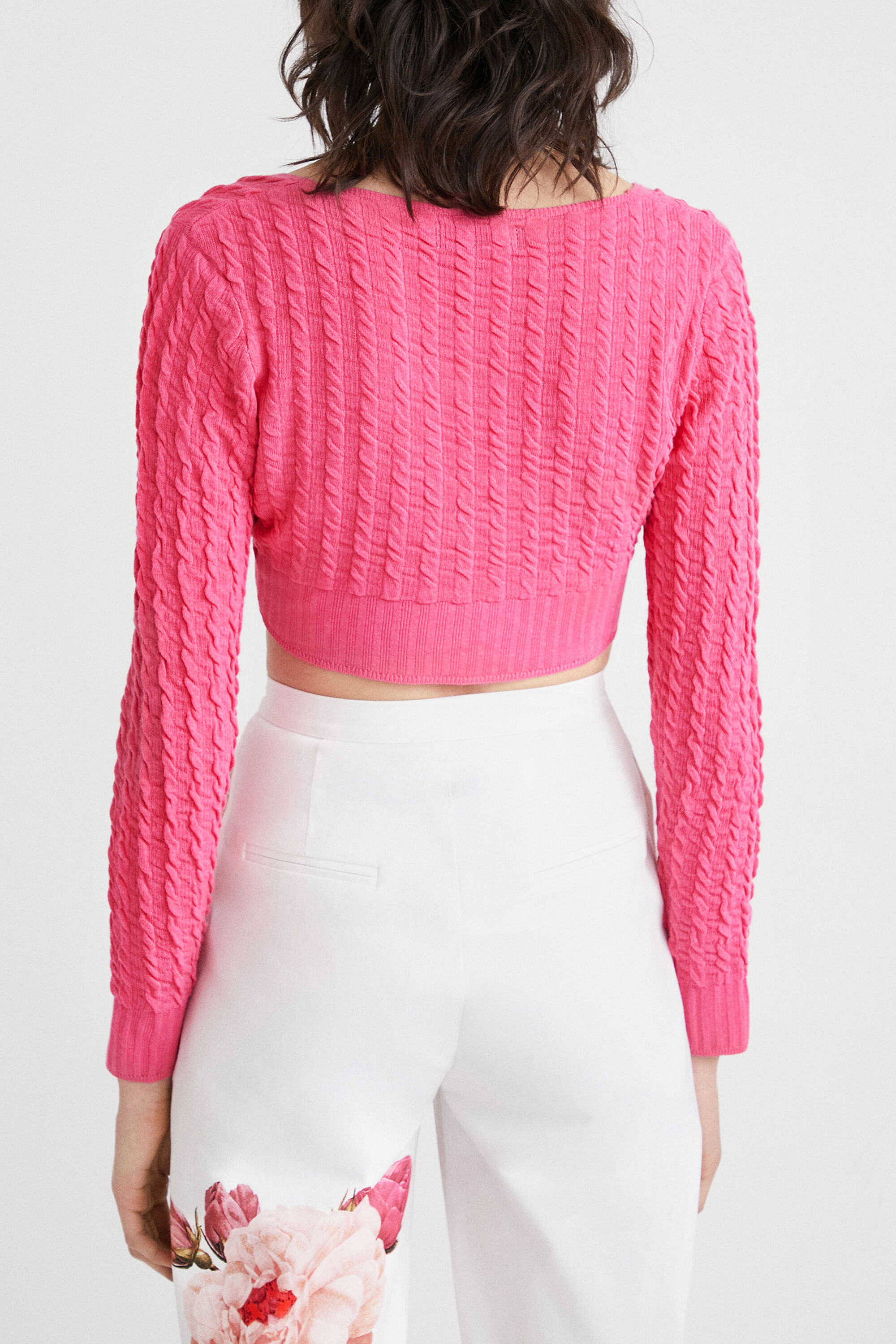 Veste courte en tricot