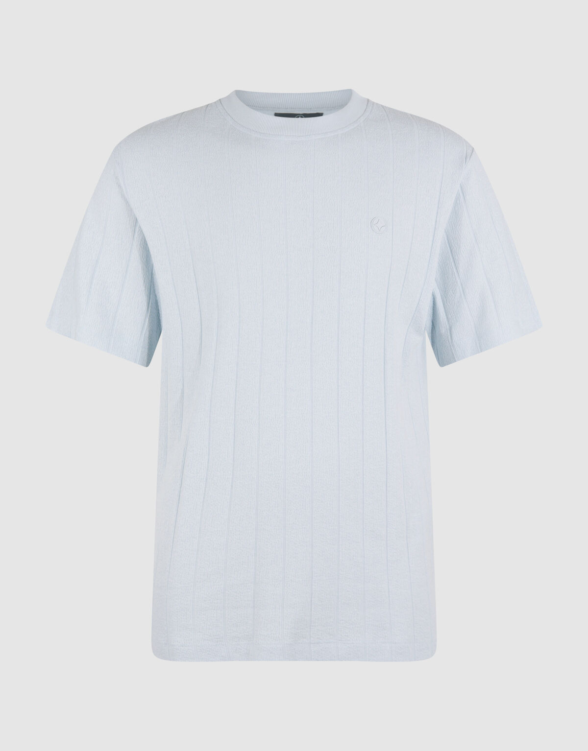 Structuur Stripe Artwork T-shirt Lichtblauw