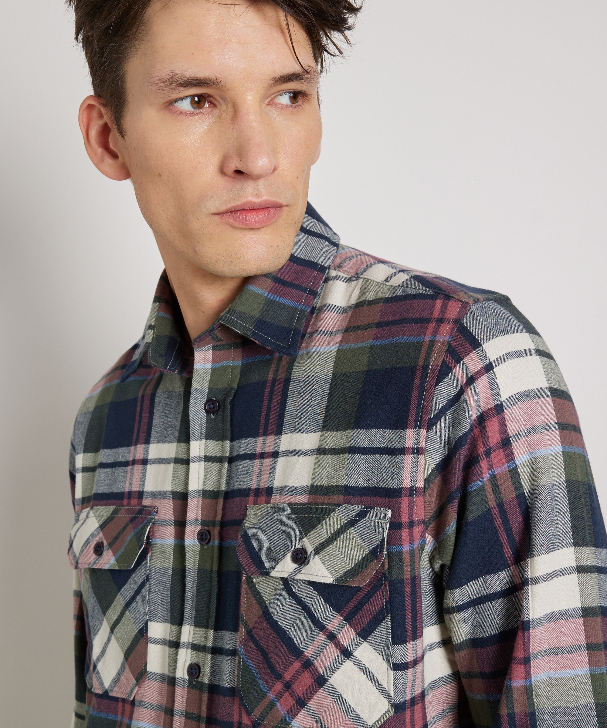 flanel overhemd met borstzakken