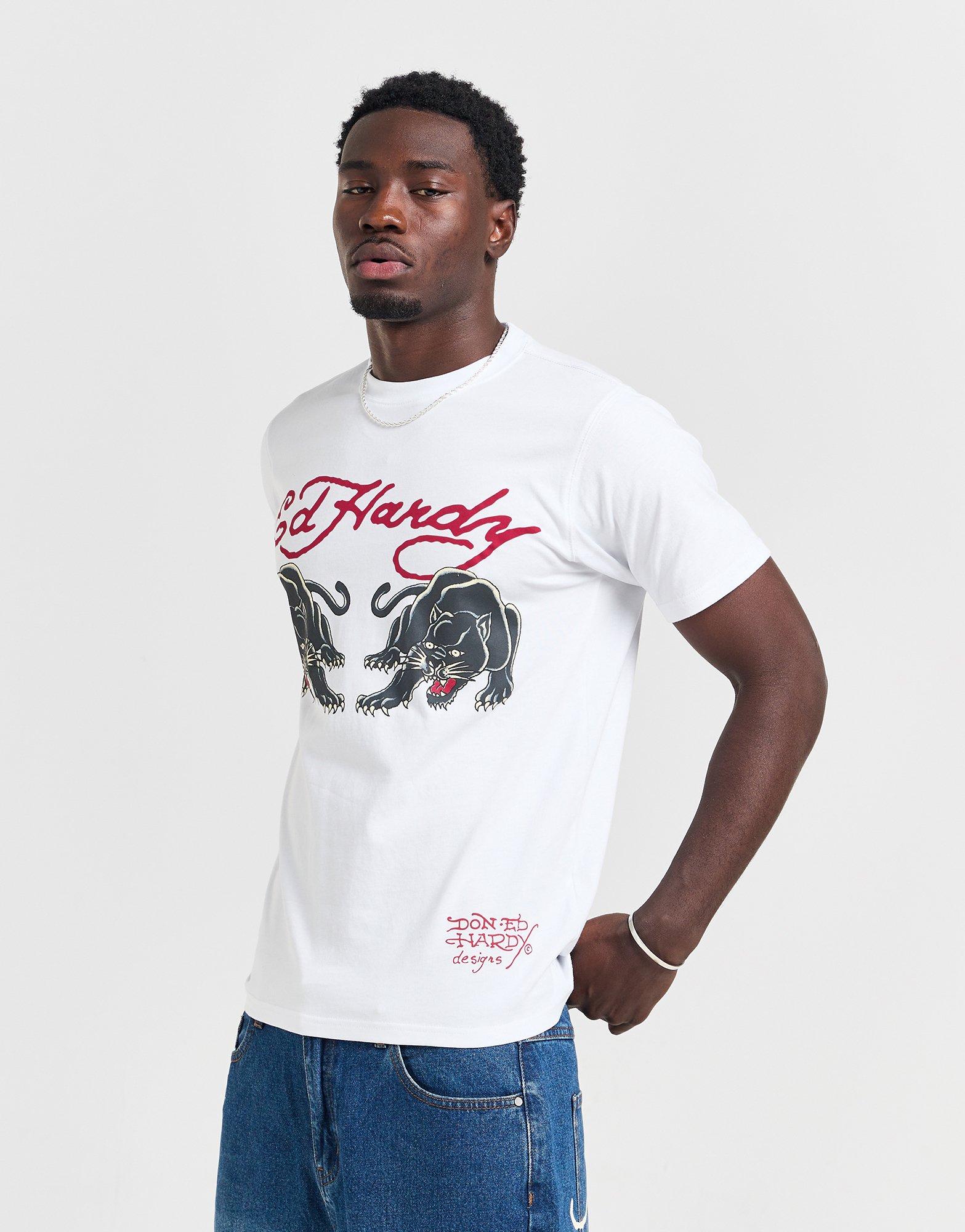 Ed Hardy T-shirt Double Panther Homme