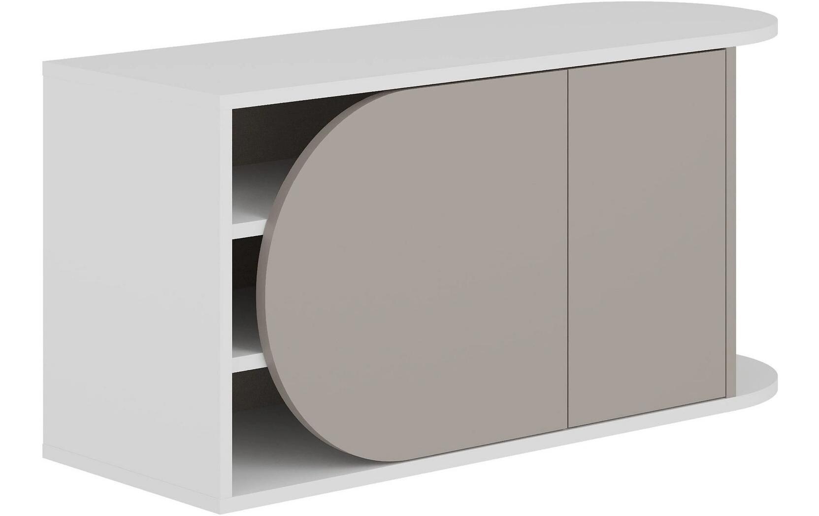 Schuhregal Nova 104 x 50 x 37 cm, Weiss/Mocca<br>Schuhbank