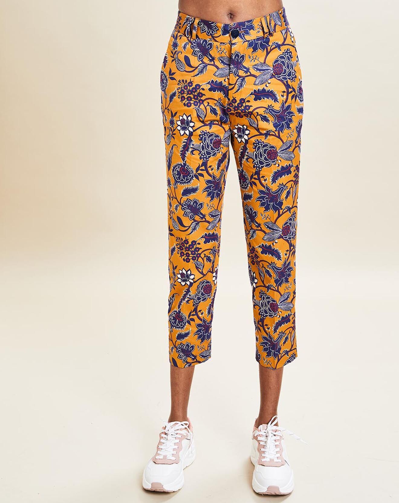 Chloé Stora Pantalon Romeo imprimé camel/marine
