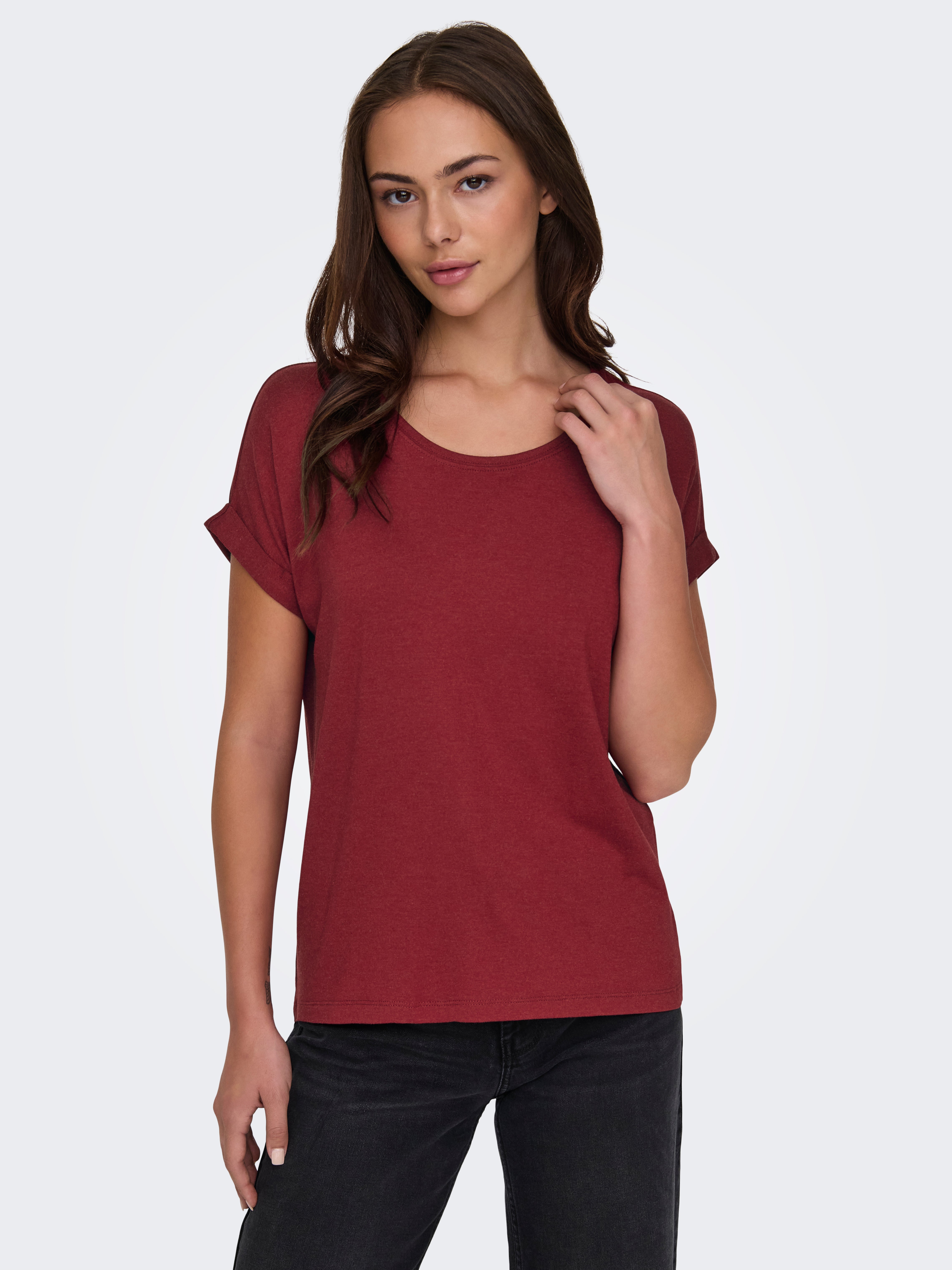 ONLMOSTER Top Red Dahlia