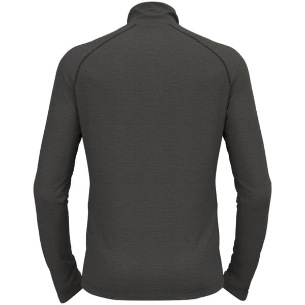 T-shirt thermique ODLO NATURAL PERFORMANCE PW 150 BL TOP TURTLE NECK L/S HALF ZIP GREY MELANGE/DARK GREY MELANGE