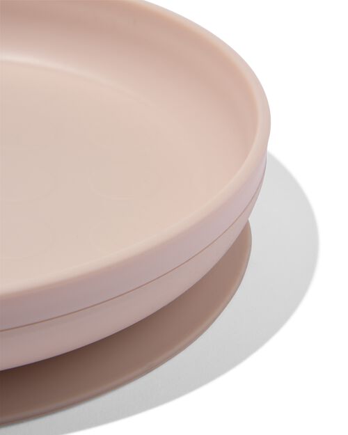 assiette avec ventouse amovible 19cm beige