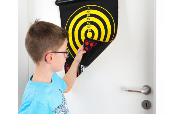 sunflex sport magnetisches Dartspiel beidseitig bedruckt mit 6 Pfeilen