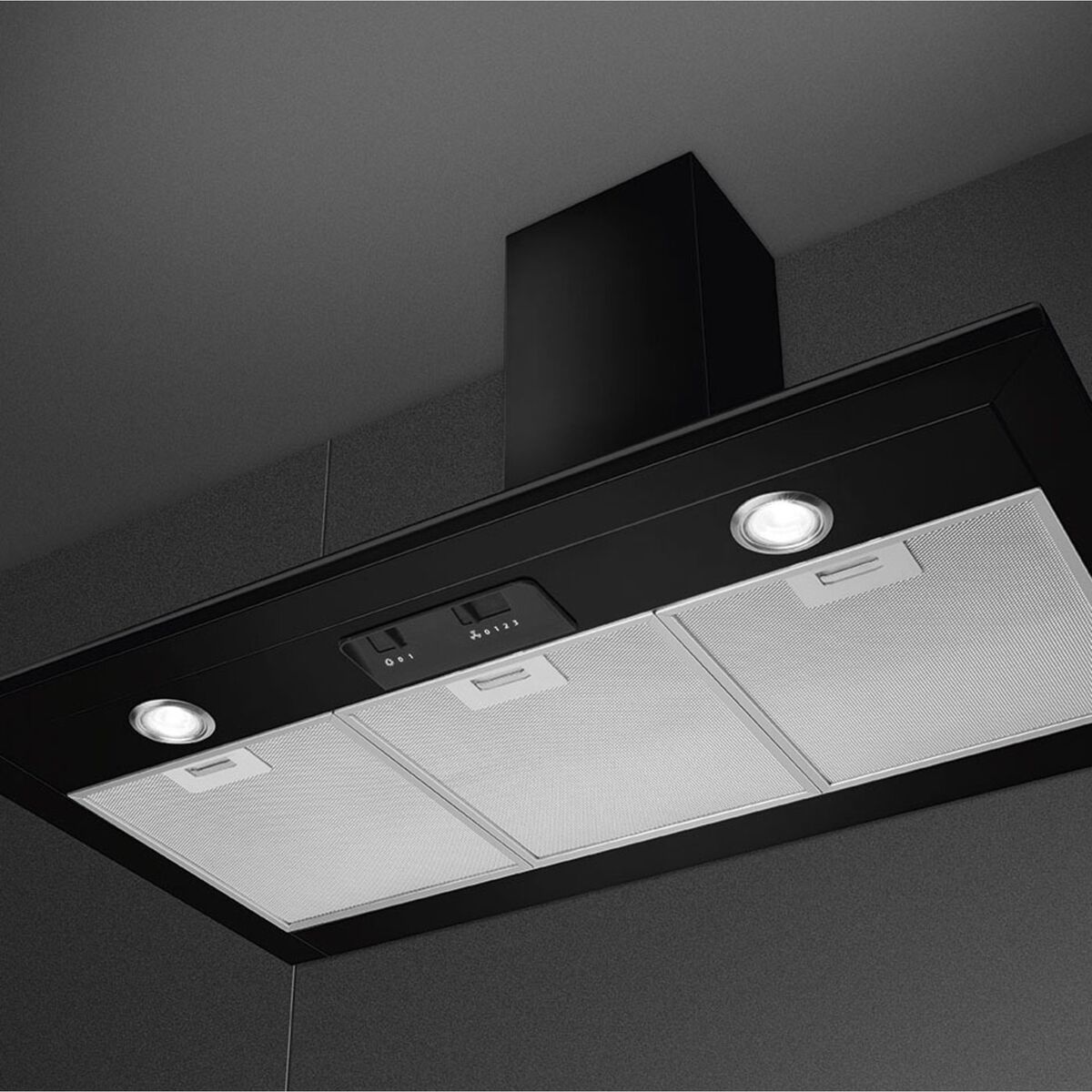KSED95NEE Veggmontert Ventilhette 90 cm, Svart