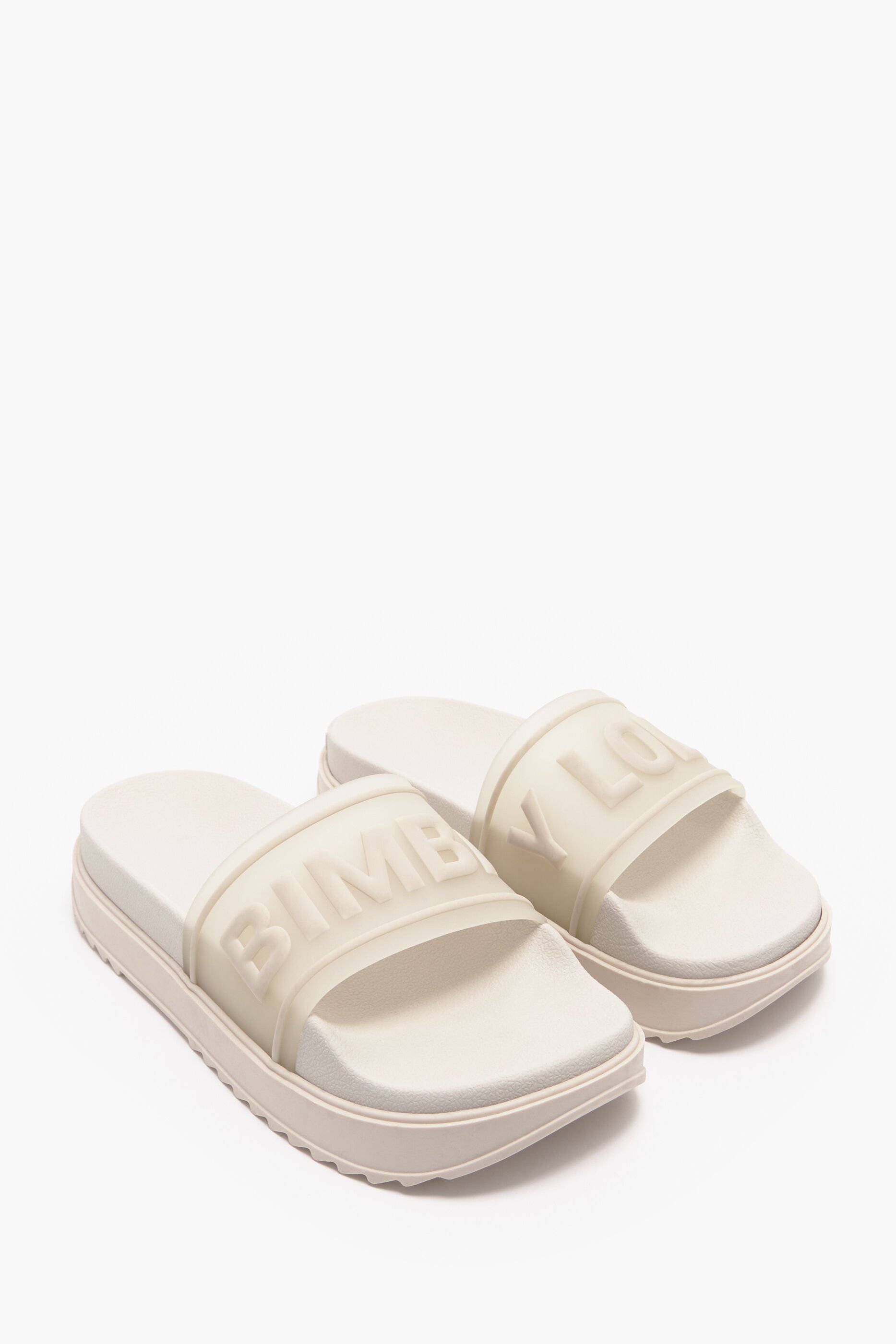 Chinelo plataforma com logo branco