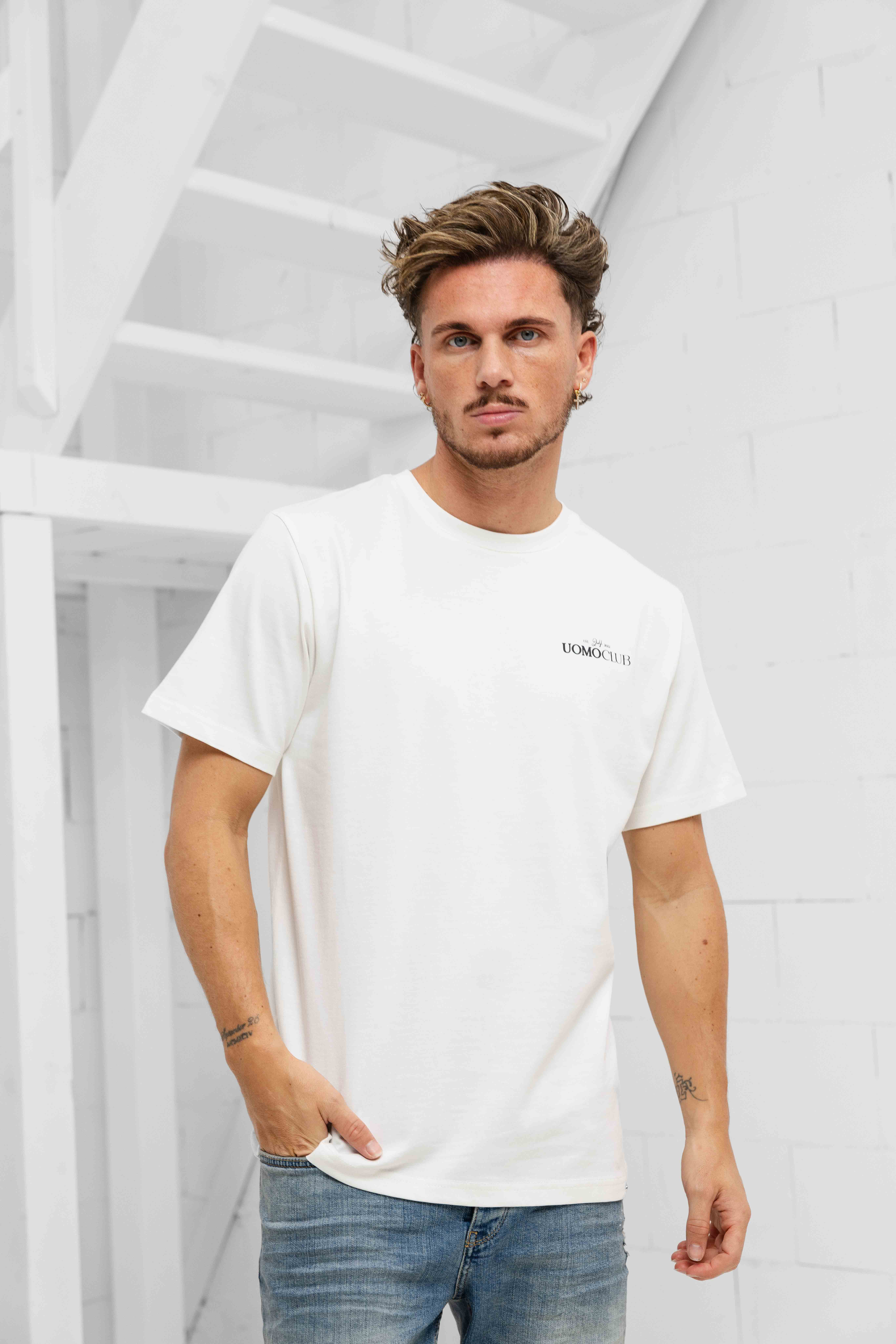 24 Uomo Club T-shirt Heren Off-White