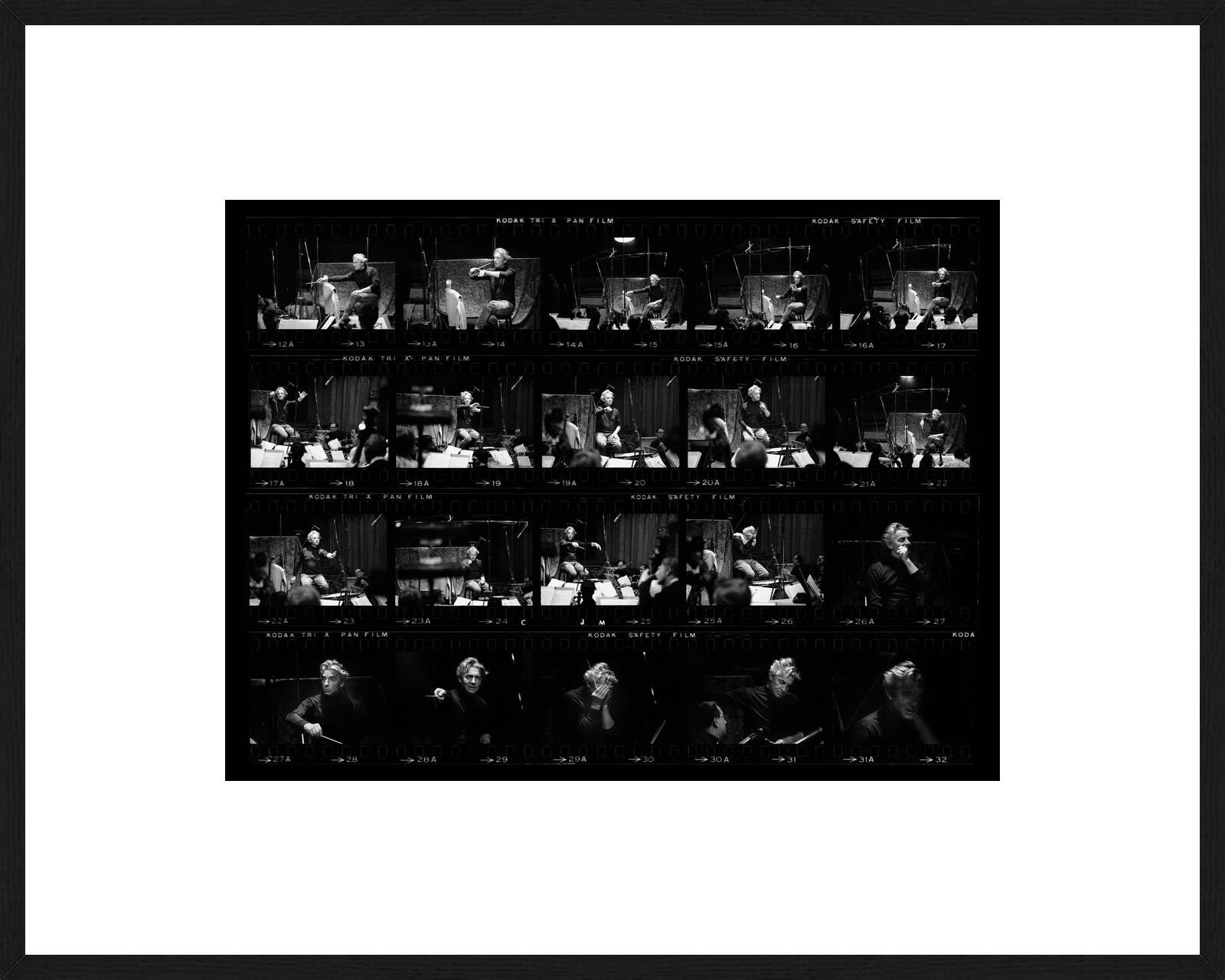 Herbert von Karajan, Kontaktbogen by Robert Lebeck - Limited Edition. Edition of: 100. Signed.