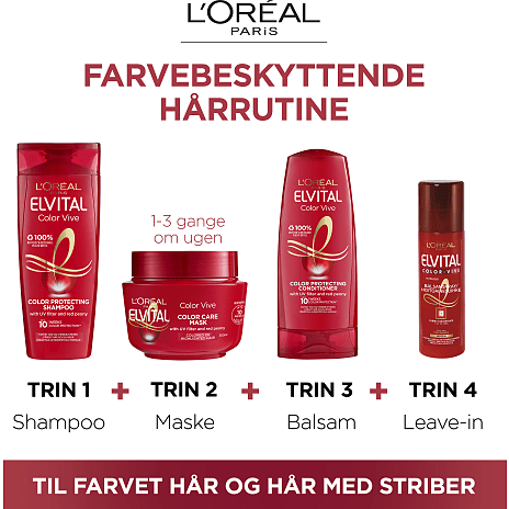 Hårkur m. rød pæon og UV-filter farvet hår