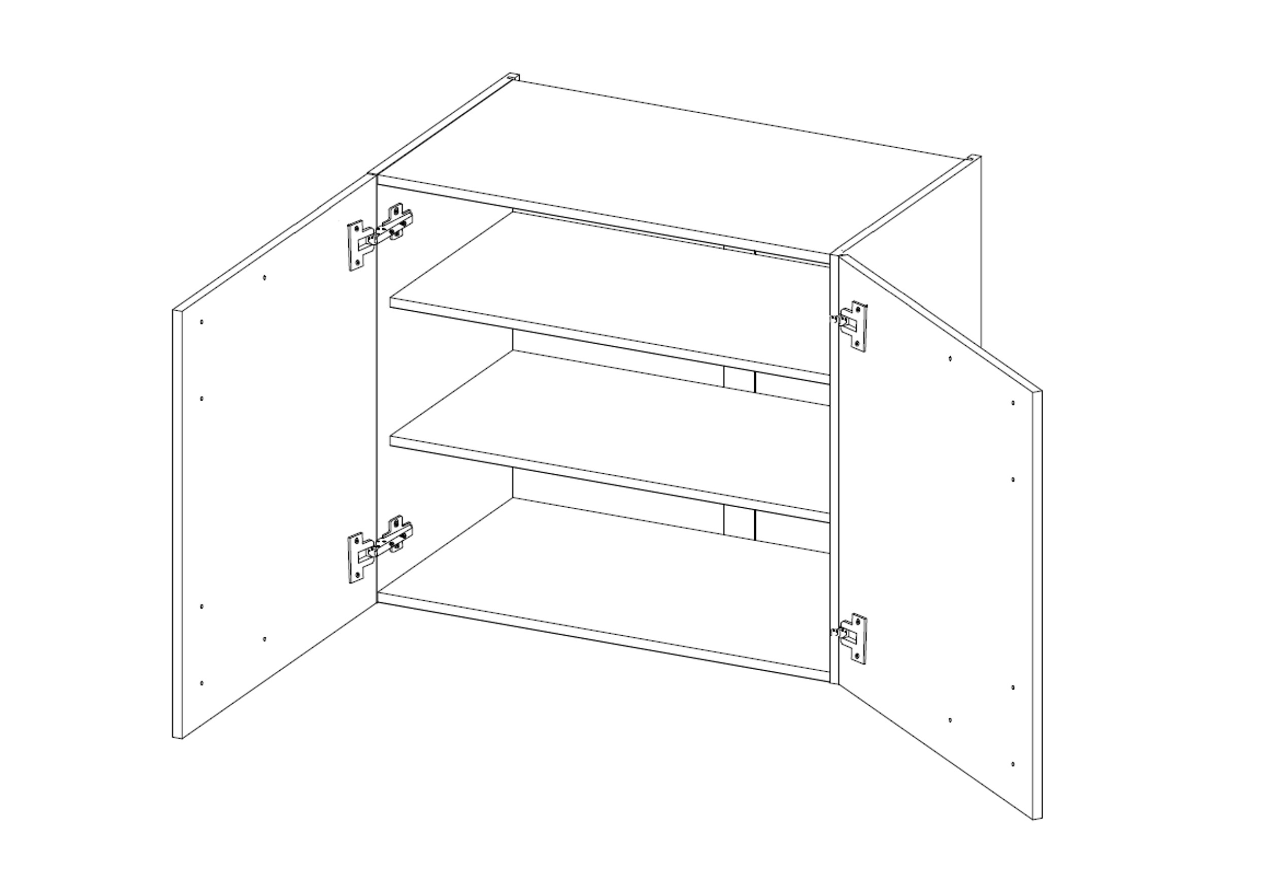 Hängeschrank 80 cm Stilo Weiss + Eiche Artisan Küchenzeile Küchenblock Küche