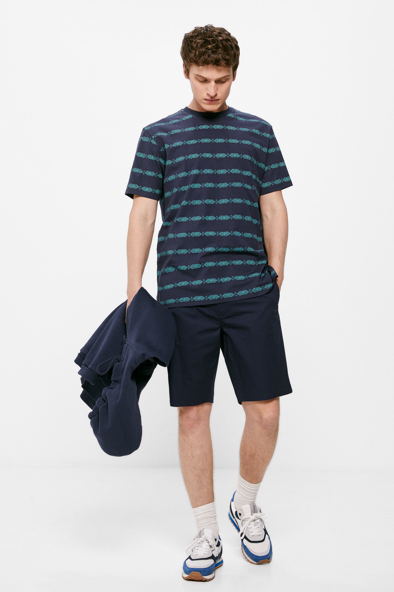 Camiseta Aop - azul escuro