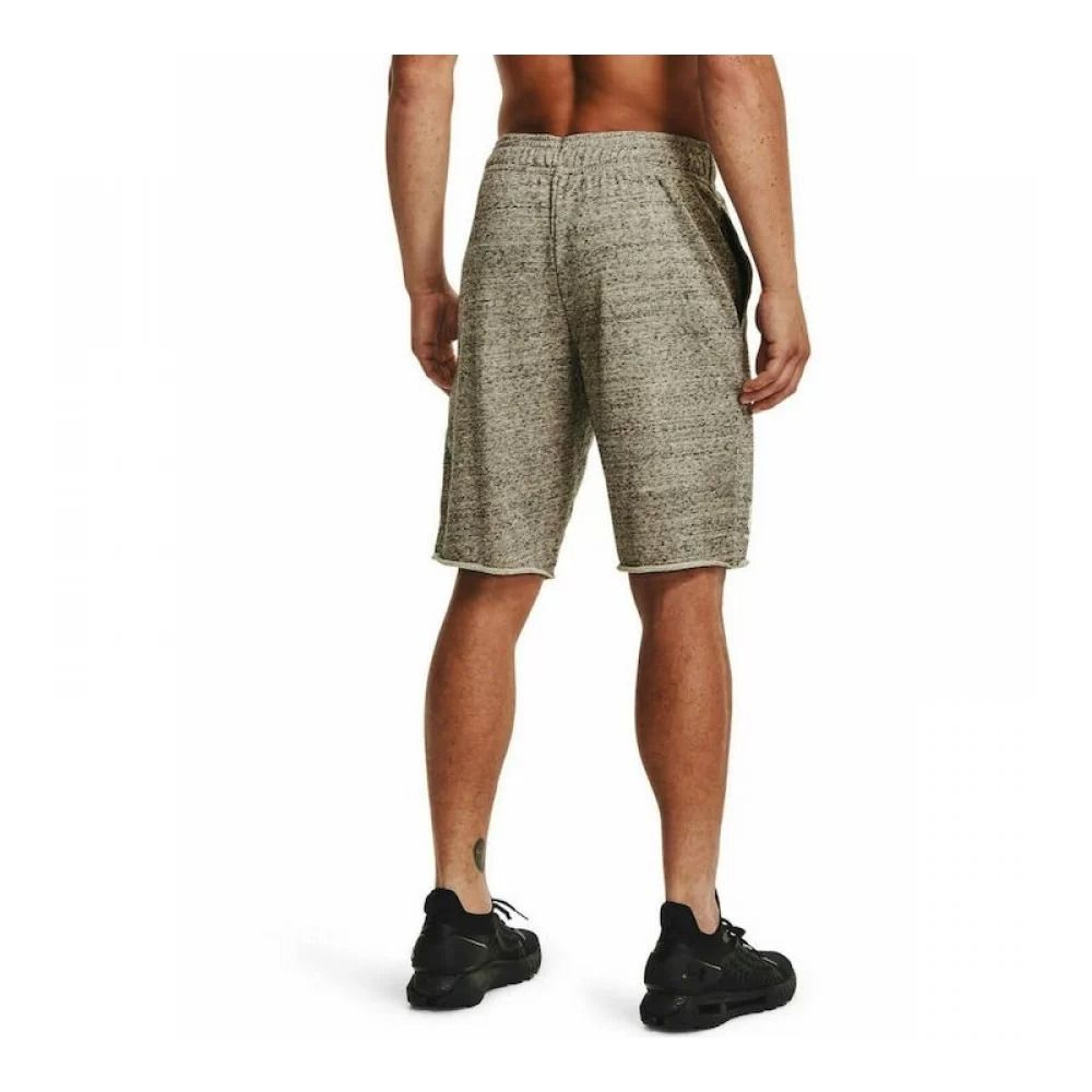 Under Armour UA RIVAL TERRY - Short Homme khaki base full heather/onyx white