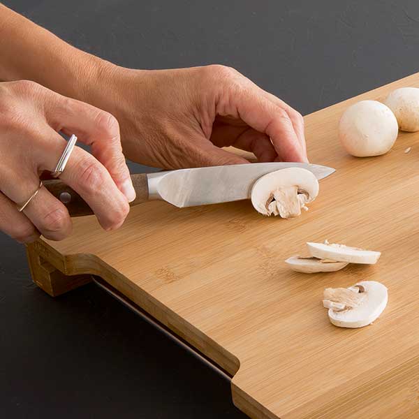 Set de 4 couteaux bois d'acacia et lame inox Mathon
