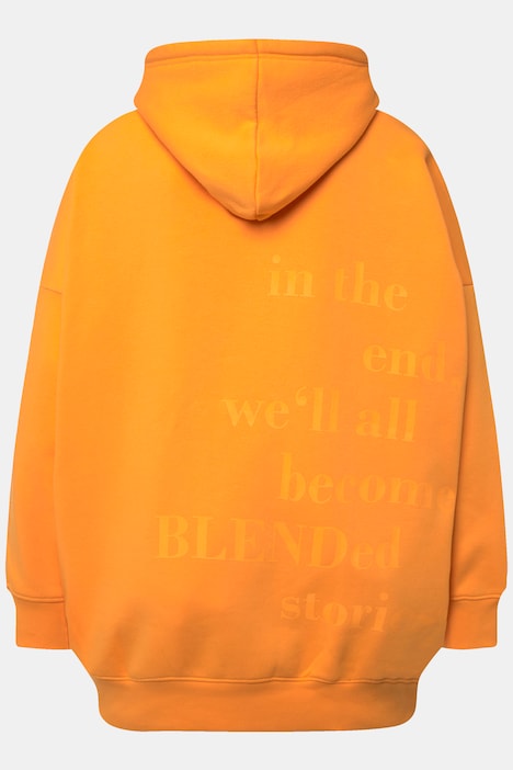 Hoodie, oversized, Rücken-Print, Kapuze, Kängurutasche, Unisex