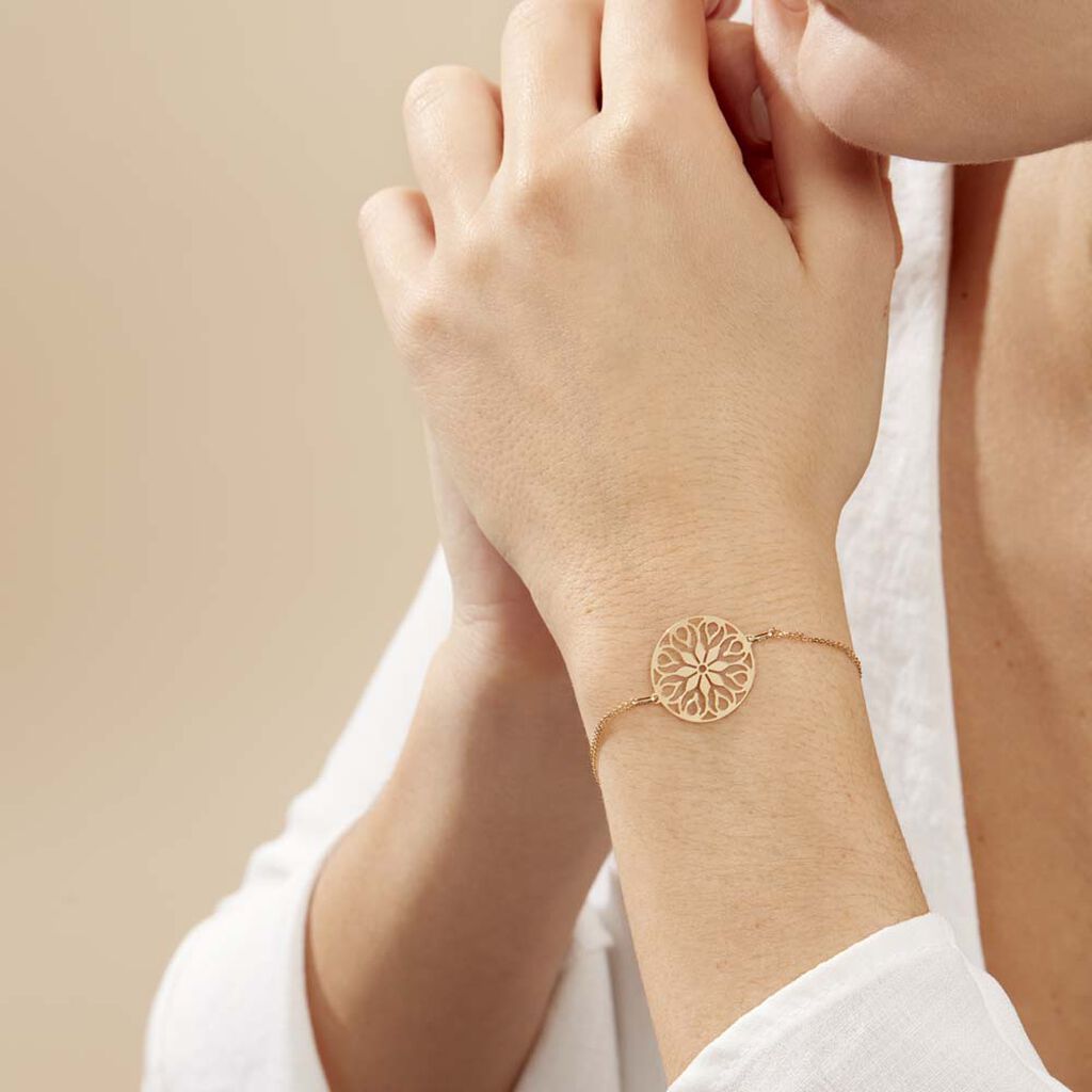 Bracelet Rosace Or Jaune