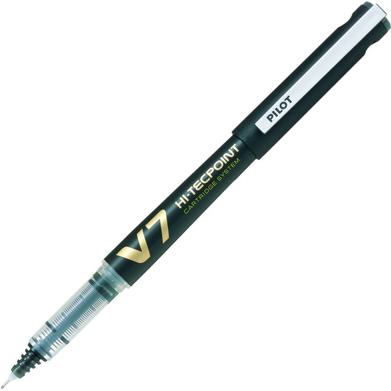 Stylo roller Pilot Hi-tecpoint V7 Begreen rechargeable à capuchon pointe 0,7 mm - écriture moyenne