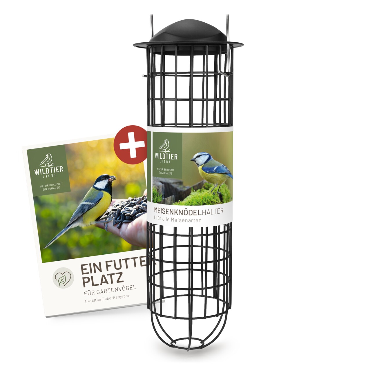 wildtier liebe Meisenknödelhalter 31cm, Schwarz