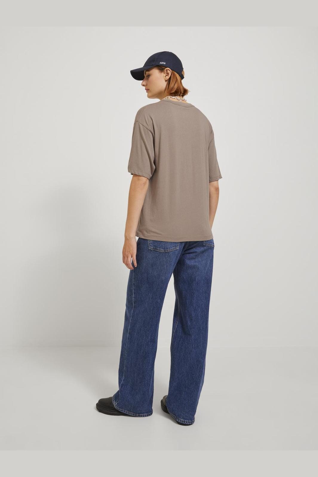 Jjxx Jxandrea Loose Ss Logo Tee 3861159 brindle white logo