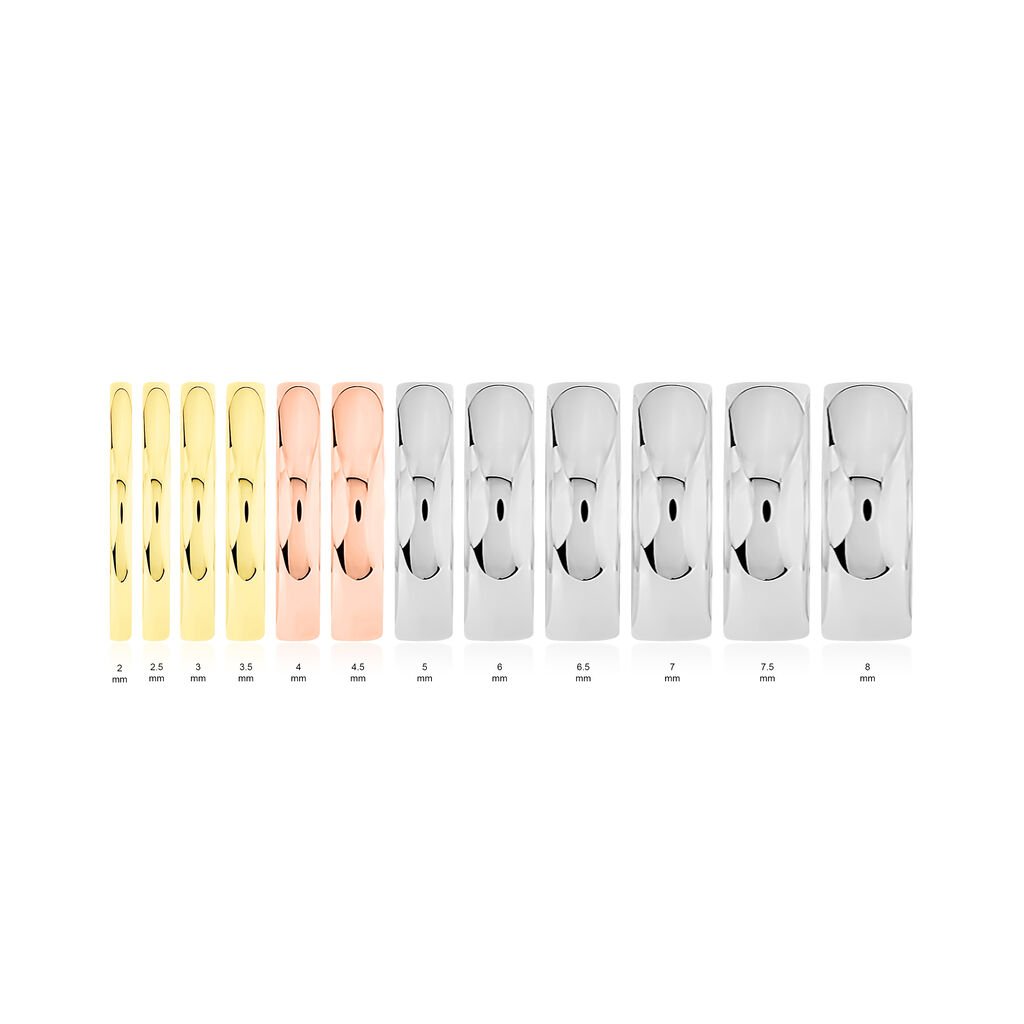 Alliance Julie Ruban Classique Or Blanc