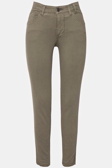 Color Jeans Julia, schmale Passform, 5-Pocket, Fransensaum