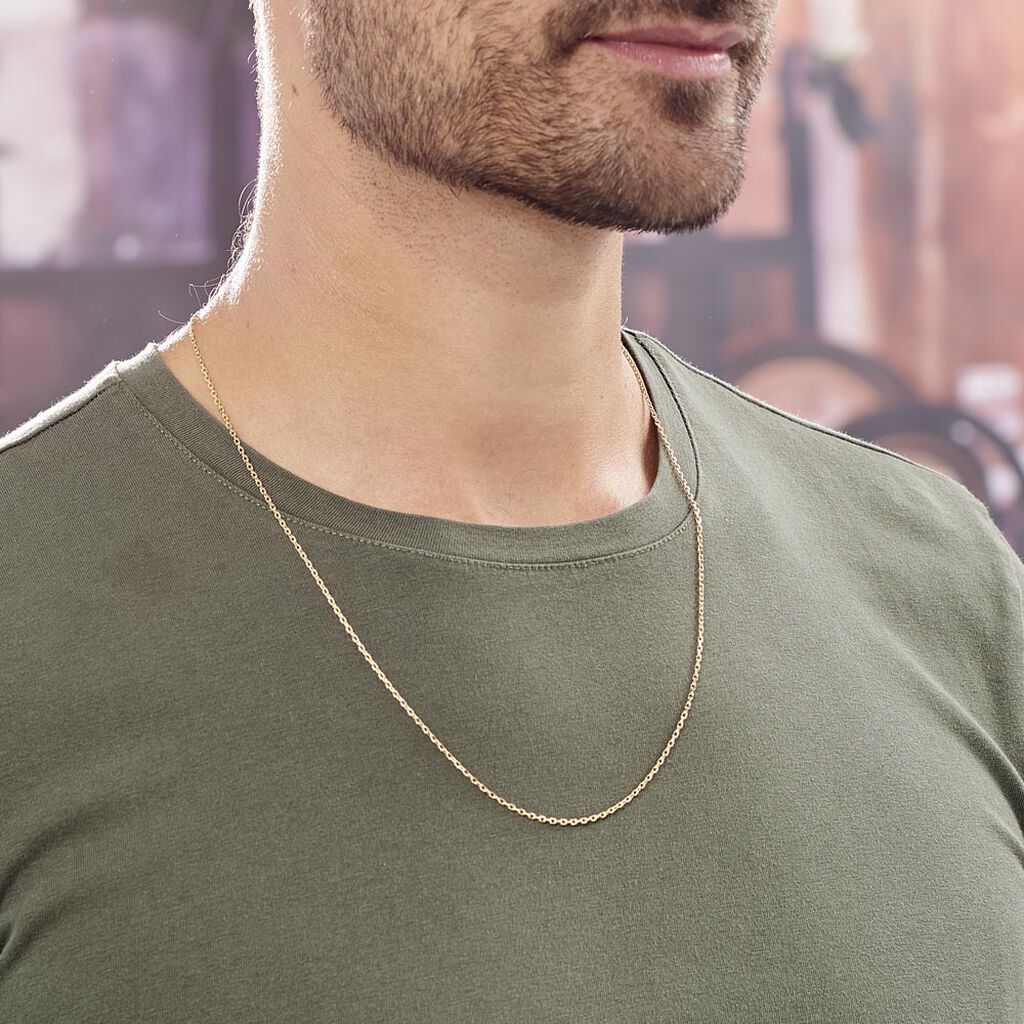 Chaîne Igoa Maille Forçat Diamantee Or Jaune