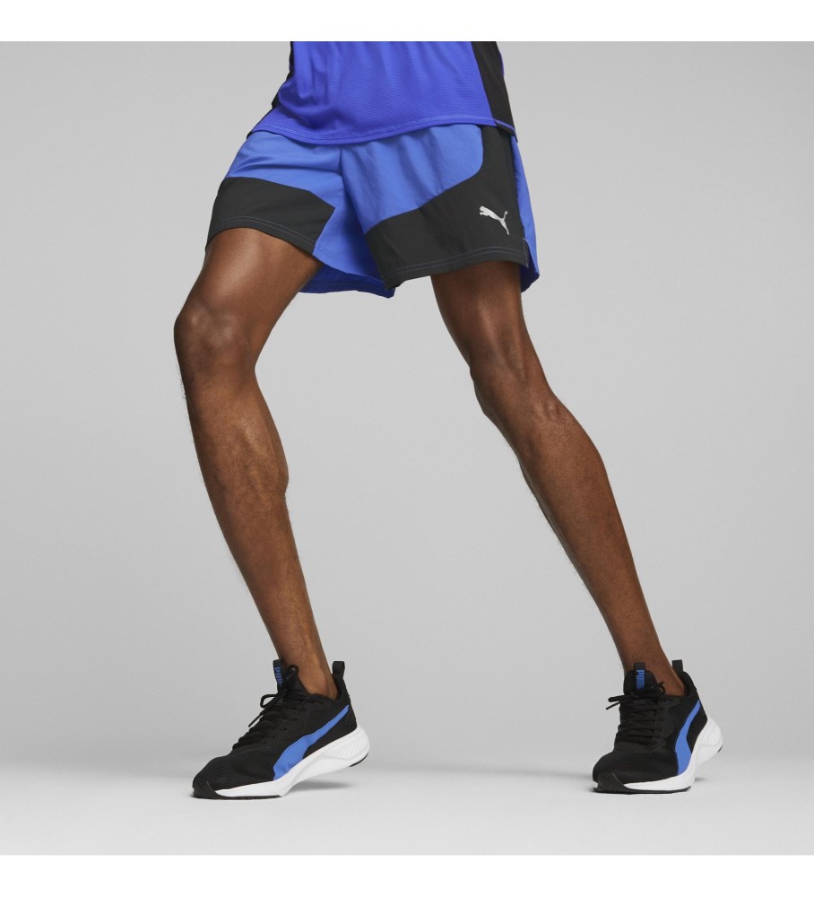 Tênis Puma Short Run Favorite Velocity 7 azul e preto