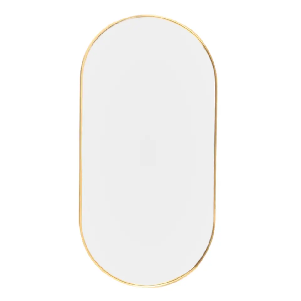 MISOU Spiegel Wandspiegel Rond Ovaal Goud 50 cm