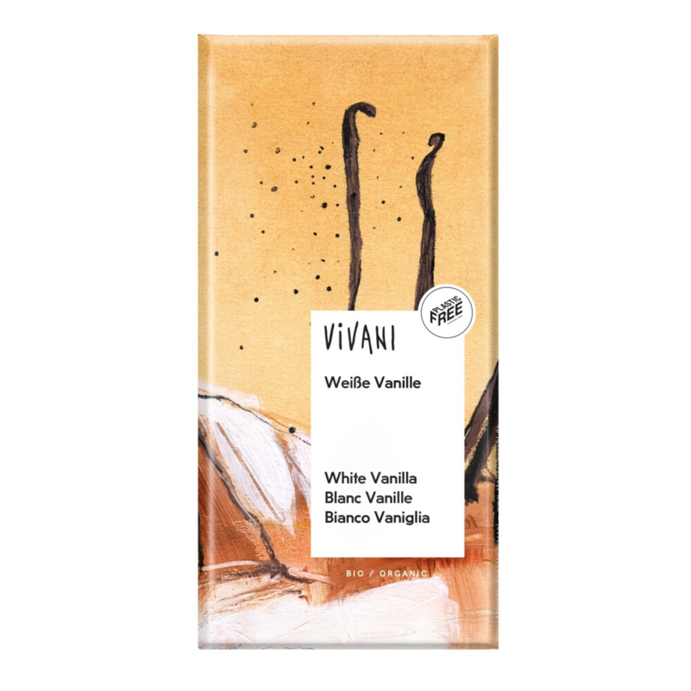 10x Vivani Chocoladereep Wit Vanille80 gr
