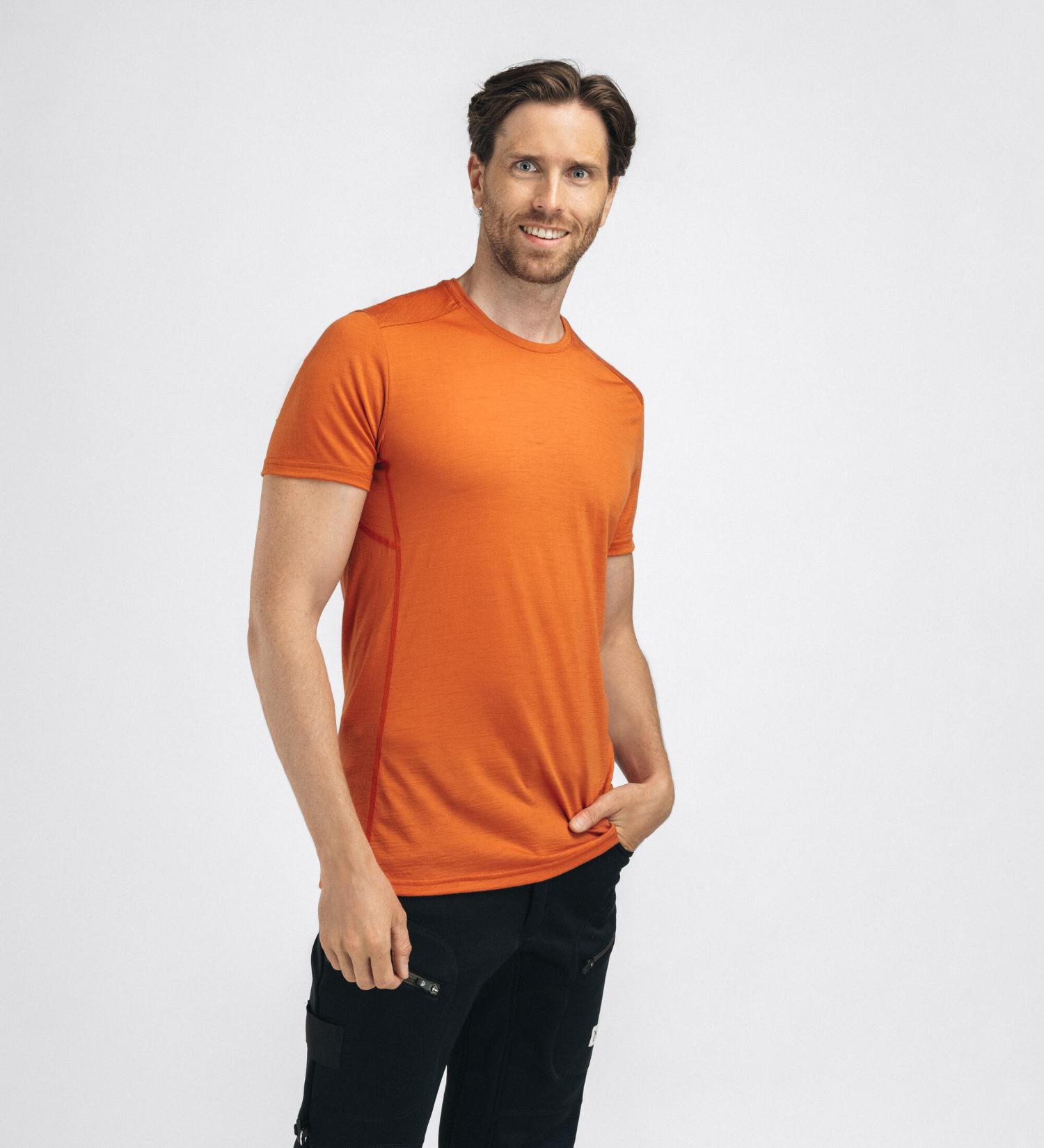 Aclima LightWool 140 Trail Tee Apricot Orange
