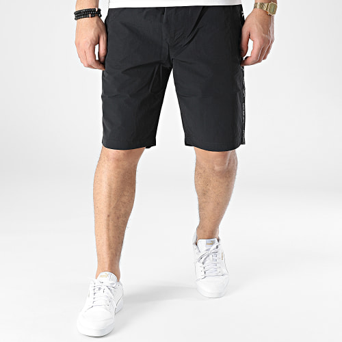 Short Jogging A Bandes 0594 Noir