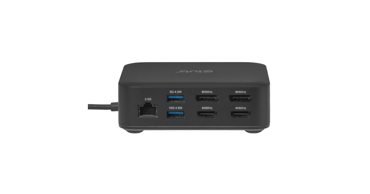 Club 3D12-1 USB-C® Quad DisplayLink Dockingstation  (Zwart)