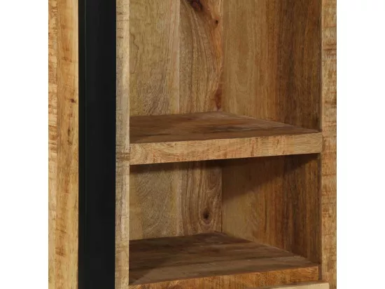 Armoire de salle de bain 40x30x90 cm bois manguier massif brut