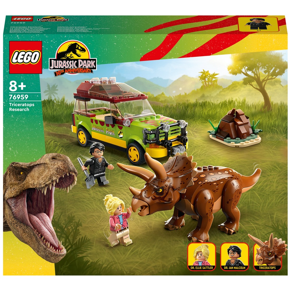 LEGO Jurassic Park 76959 Triceratops Forschungsset Jurassic World mit Spielzeugauto