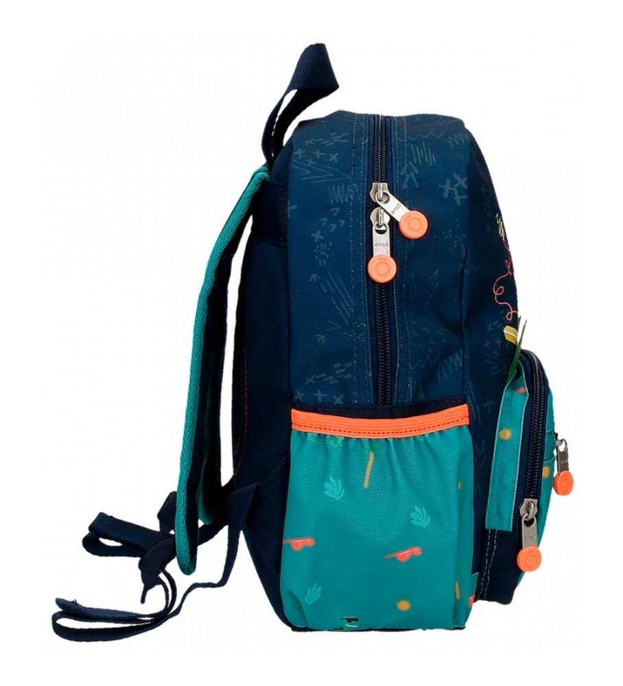 Mochila pré-escolar Enso Dino Artist, 28 cm, multicolorida
